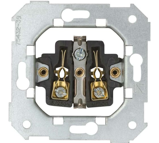 Изображение товара Двухполюсная розетка с заземлением Simon, Schuko, 16А 250В, винтовой зажим 75432-39