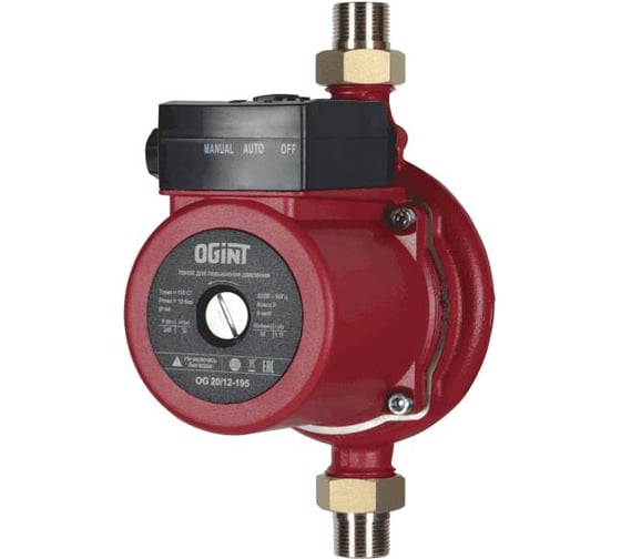 Изображение товара Насос повысительный Ogint OG 20/12-195 PN10 230В в/к 215-1517