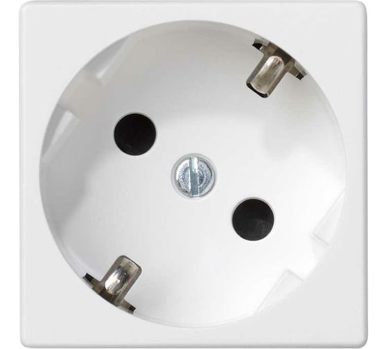 Изображение товара Розетка с заземлением Simon, 2P+E, модуль К45, винтовой зажим,16А, 250В, белый K01-9