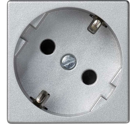 Изображение товара Розетка с заземлением Simon, 2P+E, модуль К45, винтовой зажим, 16А, 250В, алюминий K01-8