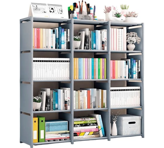 Изображение товара Шкаф напольный Ridberg стеллаж 12 ячеек, серый 1212955