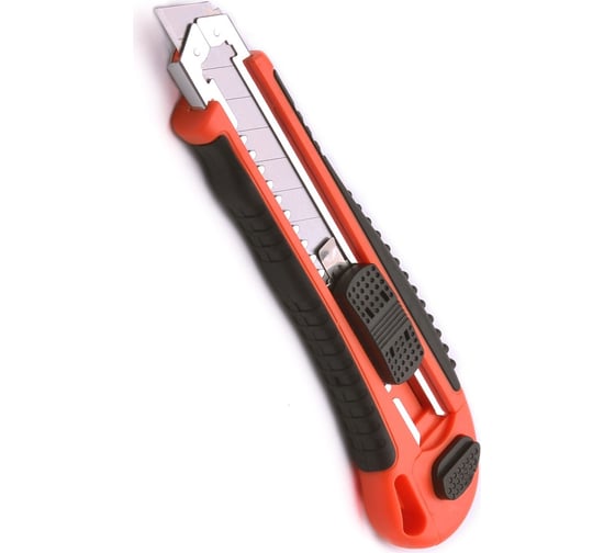 Изображение товара Профессиональный строительный нож HARDEN 18мм, с 3 запасными лезвиями в комплекте, 570312