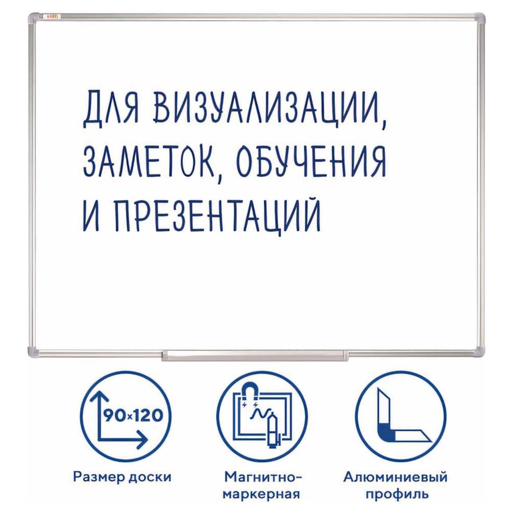 Изображение товара Магнитно-маркерная доска STAFF алюминиевая рамка, 235463