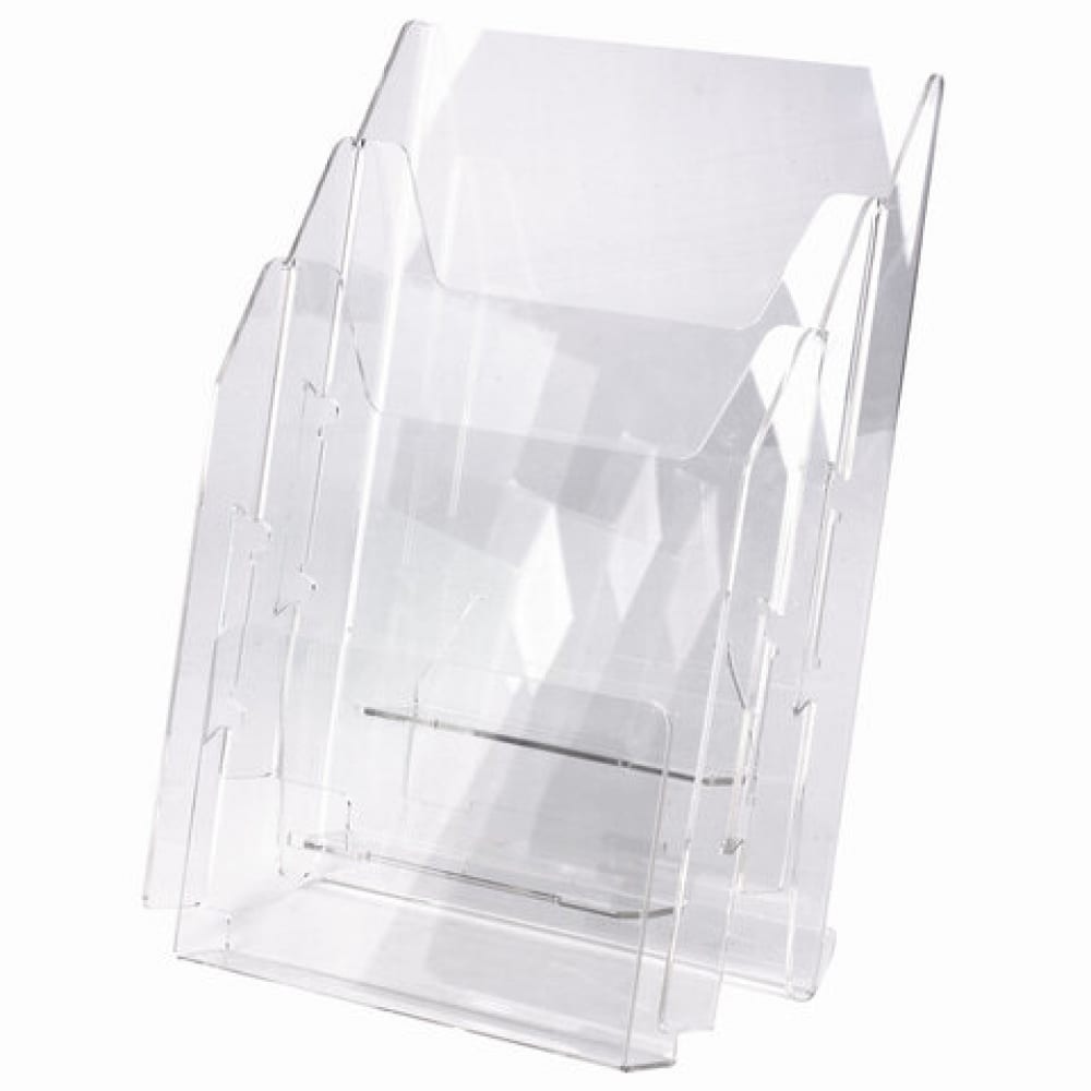 Купить Настольная подставка для рекламных материалов Staff, 291174, прозрачный, акриловое стекло