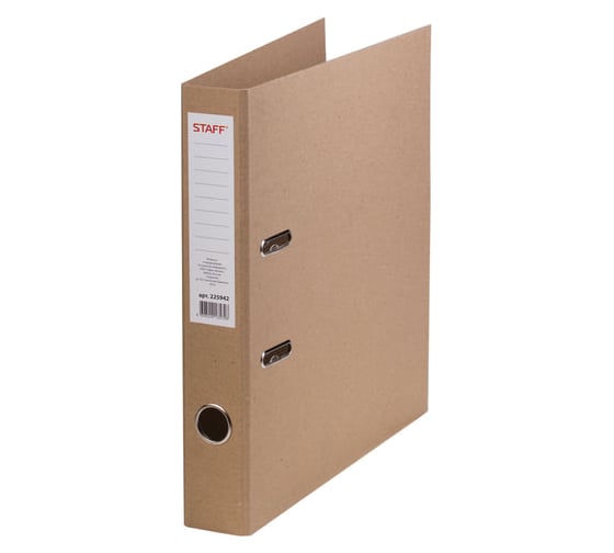 Изображение товара Папка-регистратор STAFF Basic картонная, без покрытия и уголка, 55 мм, 225942