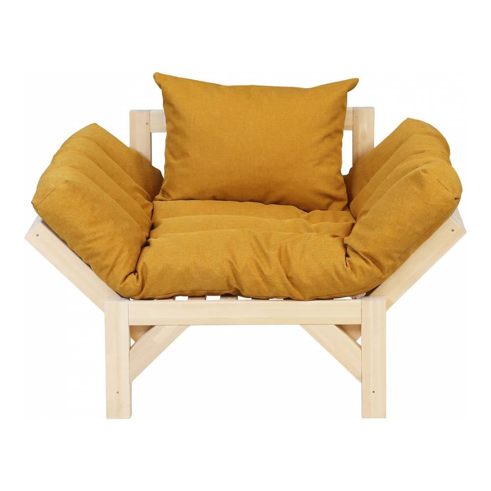 Изображение товара Кресло Мебелик Бинго ткань savana plus желтый каркас лак скандинавский стиль