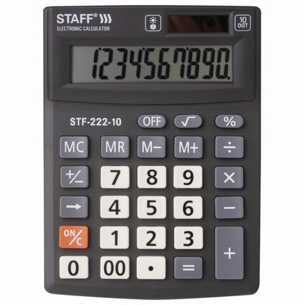 Настольный компактный калькулятор Staff калькулятор настольный staff plus stf 333 200x154мм 14 разрядов двойное питание 250416