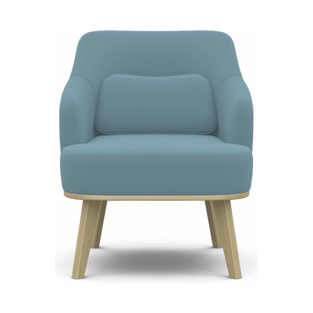 Изображение товара Кресло Мебелик Комфорт 5 ткань катания дасти blue, каркас лак 9197