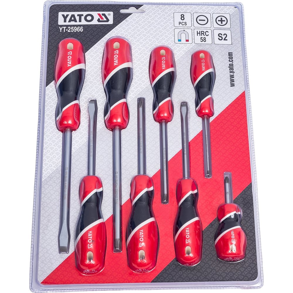 Изображение товара Набор отверток YATO 8 предметов YT-25966 профессиональный