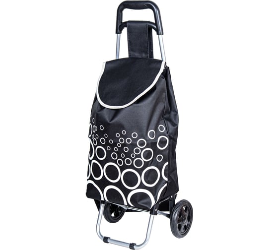 Изображение товара Сумка-тележка хозяйственная черная РемоКолор 92x35x28см, колёса D150мм, сталь, (шт.) 66-8-034