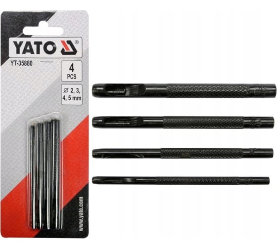 Изображение товара Набор пробойников для кожи YATO 2,3,4,5мм 4 предмета YT-35880 371435880 092 1