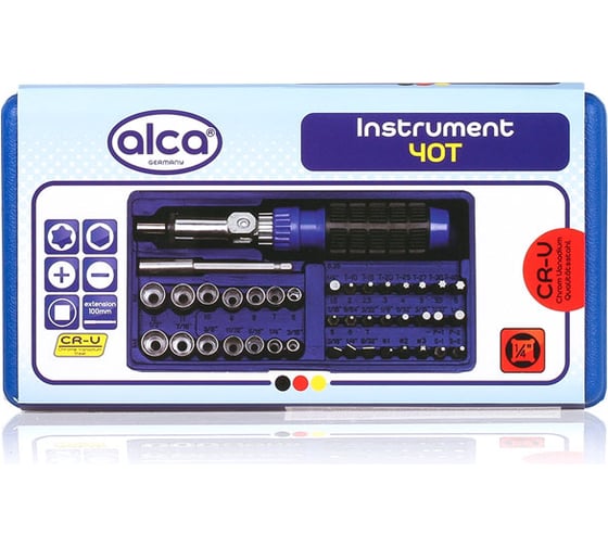 Изображение товара Отвертка с насадками Alca с реверсом 40 ед. 418000
