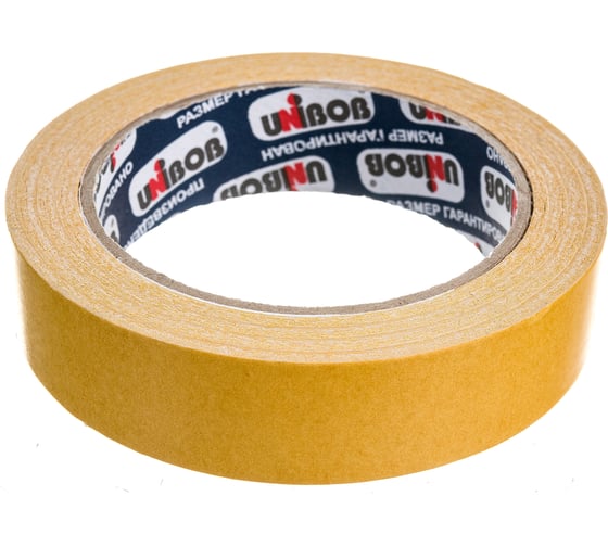 Изображение товара Двухсторонняя клейкая лента UNIBOB 25 мм х 25 м 211738