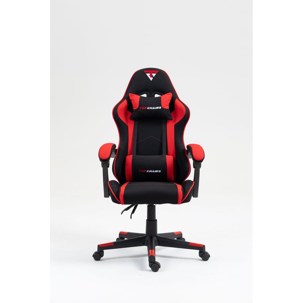 Изображение товара Кресло компьютерное игровое Стул Груп TopChairs Shadow, ткань черно-красный GF-8079 TT701+TT703
