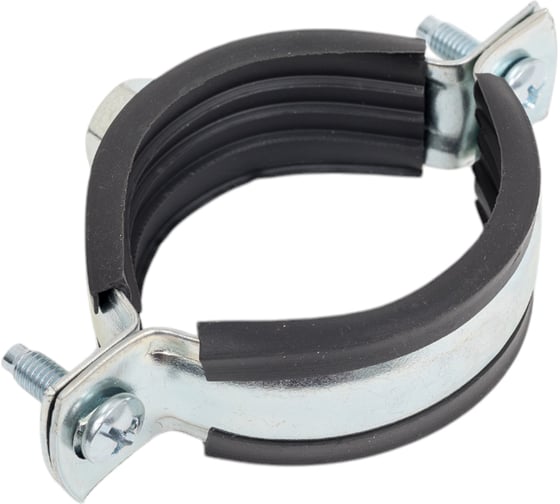 Изображение товара Хомут сантехнич. для труб ЖЕСТЬ (48-52) 1 1/2" с гайкой М8 цинк, 1 шт., европодвес УТ-00011487