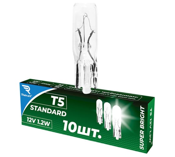 Изображение товара Лампа накаливания Rekzit T5, 12V1.2W, Standard 90312