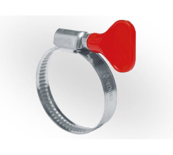 Изображение товара Хомут червячный бабочка ЖЕСТЬ 40-60 мм, цинк, 2 шт., европодвес УТ-00011982