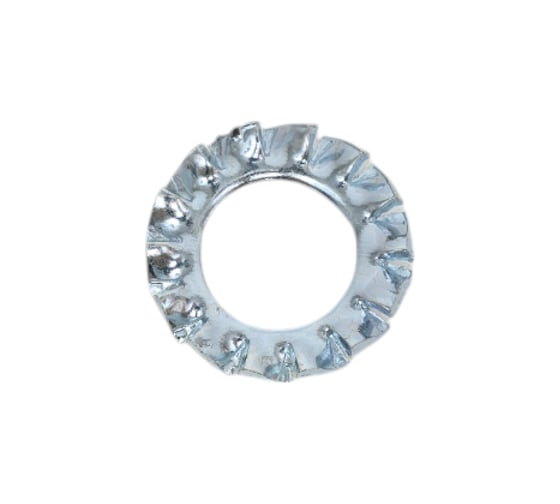 Изображение товара Шайба зубчатая ЖЕСТЬ DIN 6798А, наружные зубья, цинк, М8, 10 шт., европодвес УТ-00006076