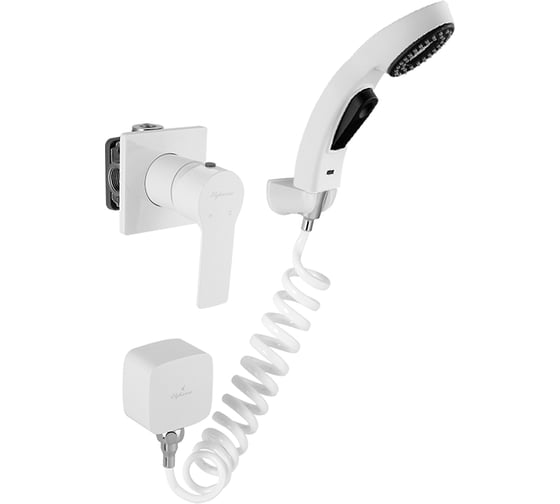 Изображение товара Смеситель встраиваемый с набором для гигиенического душа Elghansa Berkshire 34Q0743-White (Set-57)