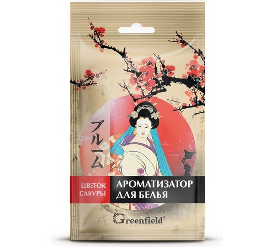 Изображение товара Японская серия ароматизатор для белья Greenfield Цветок сакуры БХ-50