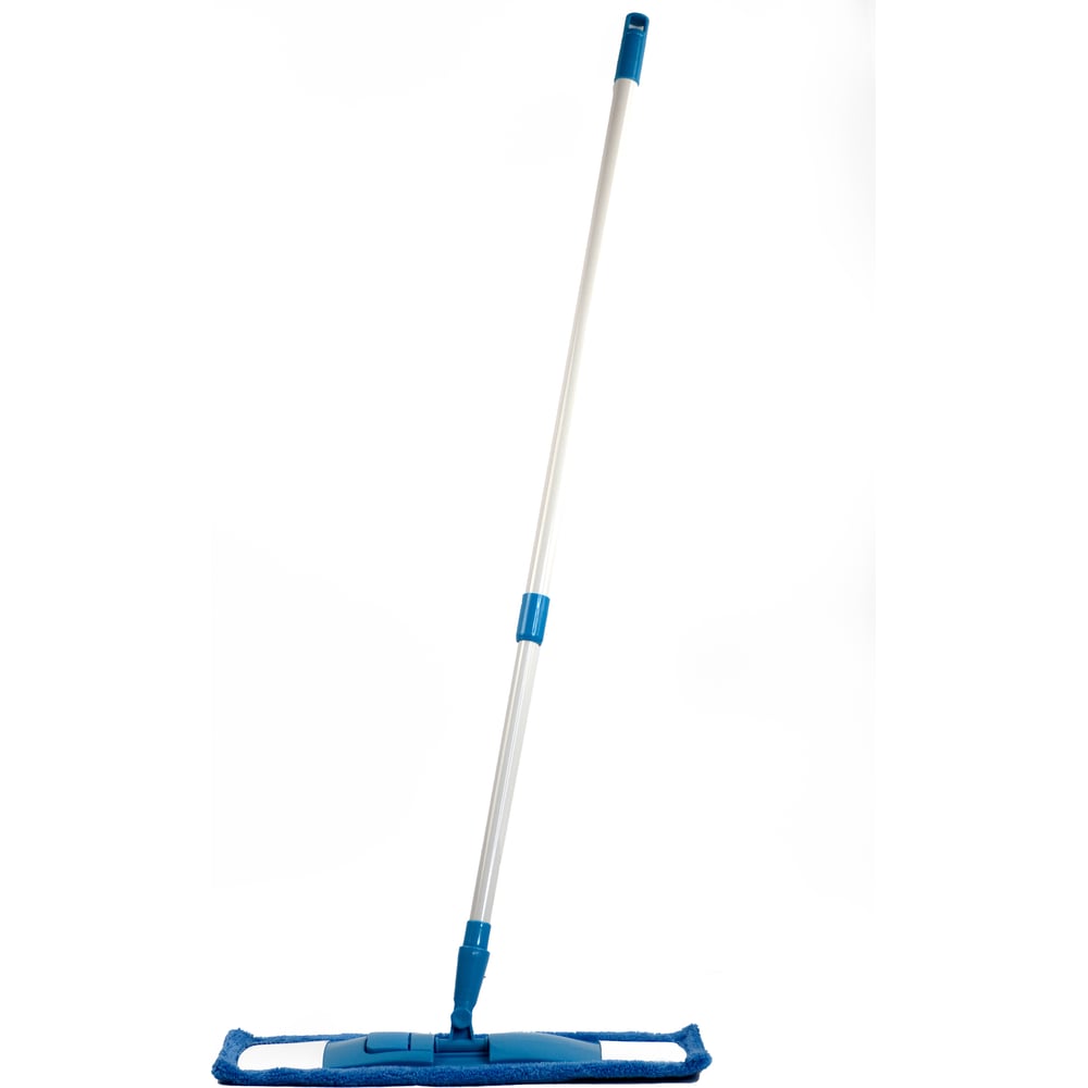 Изображение товара Швабра для пола Dom-Dom с насадкой 14x44 см микрофибра телескопическая синяя