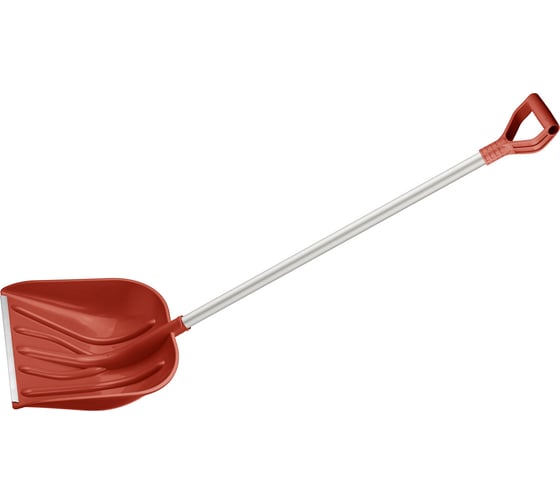 Изображение товара Лопата для уборки снега КЭС 410x400x1375 мм, красная, с алюминиевым черенком 80200001