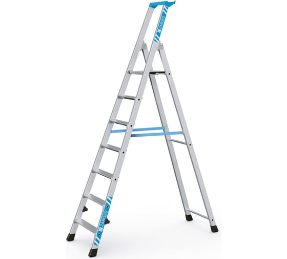 Изображение товара Стремянка с закрепленными завальцовкой ступенями Zarges Nova S 7 ступеней 42457