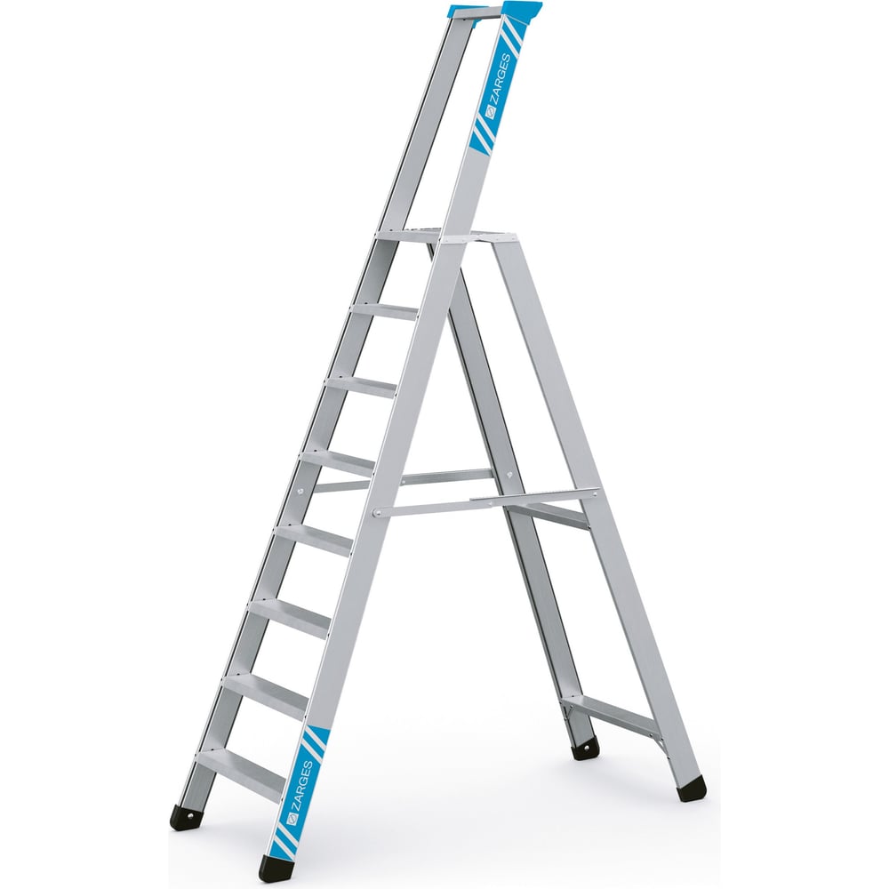 Изображение товара Стремянка Zarges Seventec S 8 ступеней профессиональная aluminium