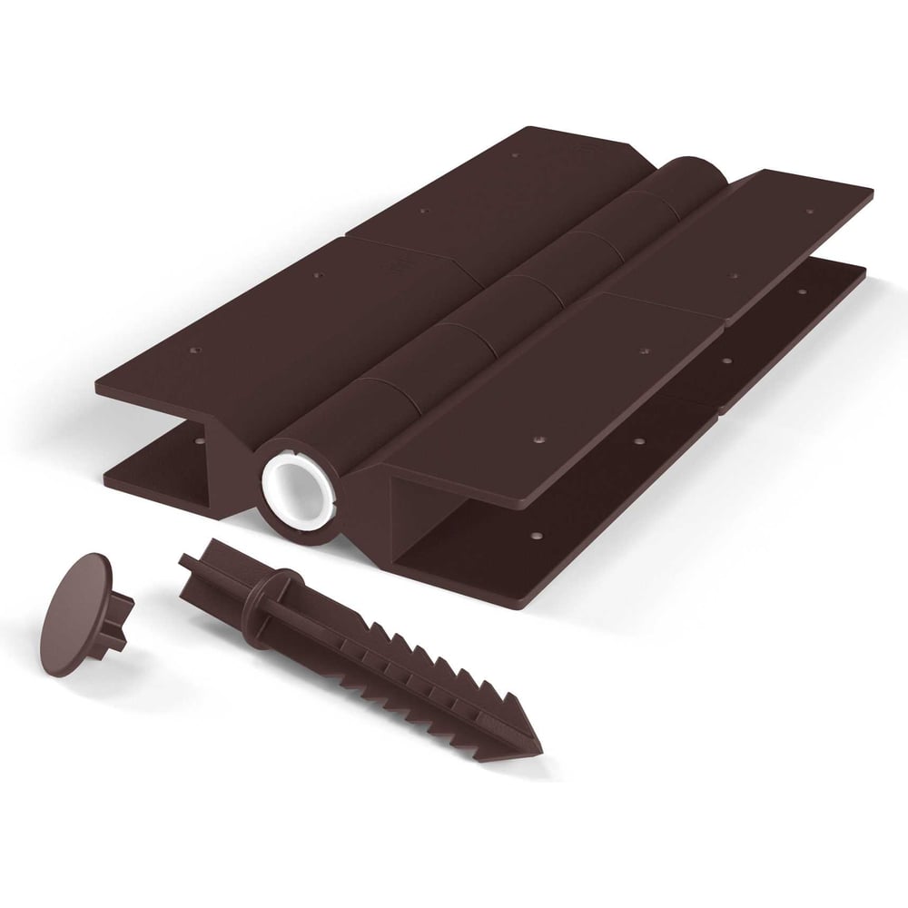 Стыковочный элемент Еврогрядка 225x30 2 ось-петли, коричневый EGST225-k