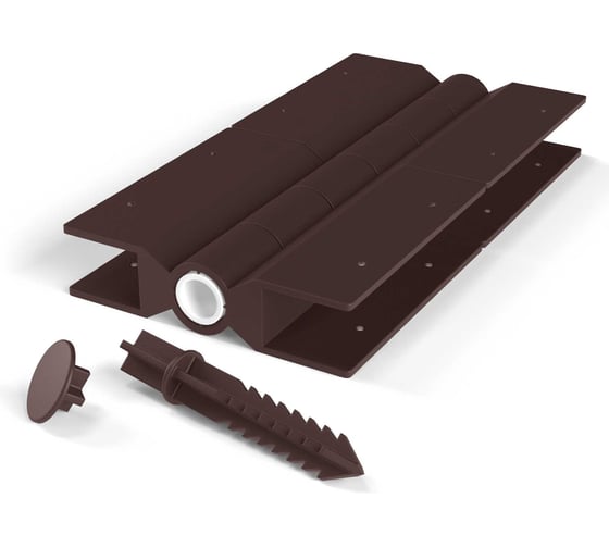 Изображение товара Стыковочный элемент Еврогрядка 225x30 2 ось-петли, коричневый EGST225-k