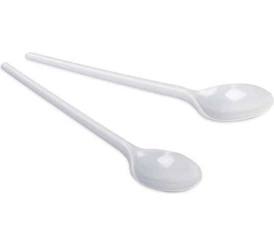 Изображение товара Одноразовые чайные ложки ЛАЙМА ЭТАЛОН 125мм, 100шт, пластиковые, белые 603081