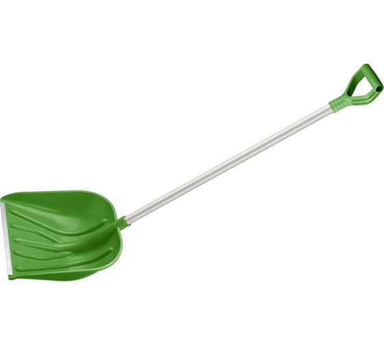 Изображение товара Лопата для уборки снега КЭС 410x400x1375 мм, салатовая, с алюминиевым черенком 80200003