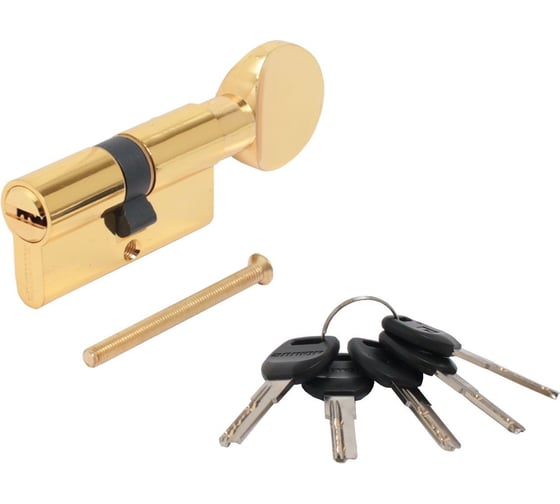 Изображение товара Цилиндровый механизм Аллюр HD FG 60-5К BP (30x30G) латунь, перф. ключ/вертушка, БЛИСТЕР 7811