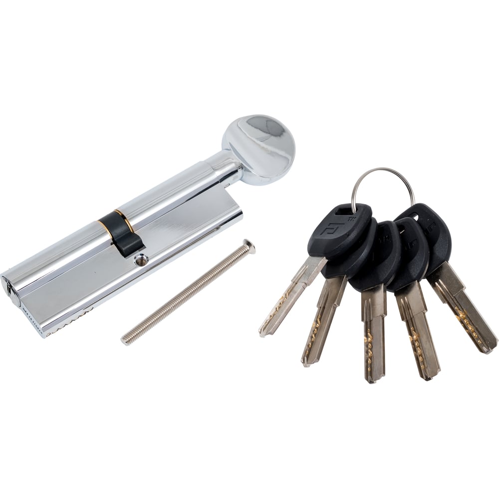 Изображение товара Цилиндровый механизм Аллюр HD FG 100-5К CP хром двухсторонний с 5 ключами