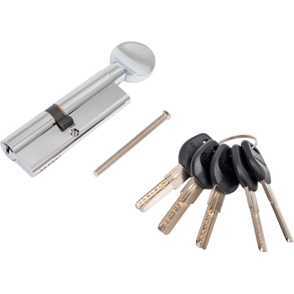 Изображение товара Цилиндровый механизм Аллюр HD FG 90-5К CP хром 6 пинов для безопасности