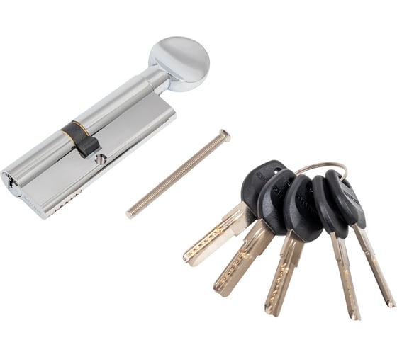 Изображение товара Цилиндровый механизм Аллюр HD FG 90-5К CP [35x10x45G](40x50G) хром, перф. ключ/вертушка, БЛИСТЕР 7827