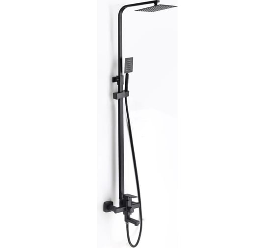 Изображение товара Смеситель для ванны и душа с лейкой "Тропический дождь" D-Lin черный D10A03