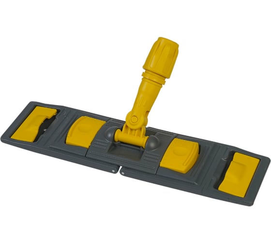 Изображение товара Держатель для мопа универсальный ACG 50 х13 см, с педалью и зажимами серо-желтый 1023083
