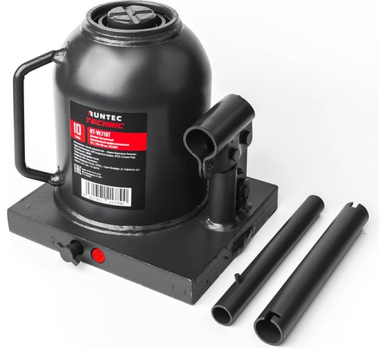 Изображение товара Домкрат бутылочный, двухштоковый, профессиональный RUNTEC 10 т, 170-430 мм TECHNIC RT-WJ10T