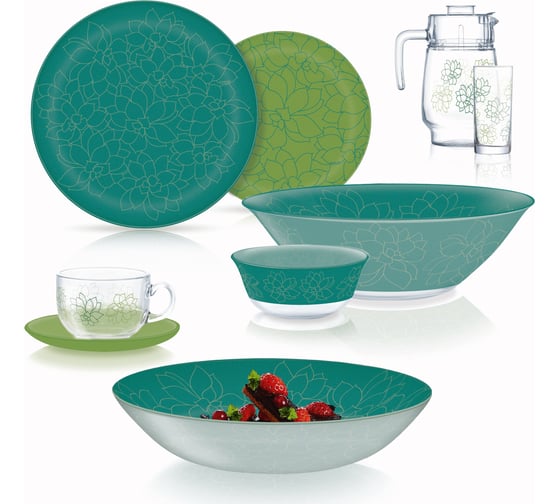 Изображение товара Набор столовый LUMINARC SIMPLY FLEURS DE BACH 44 предмета V2714