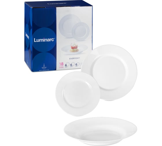 Изображение товара Набор столовый LUMINARC ЭВРИДЭЙ 18 предметов Q9318