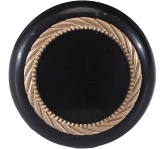 Изображение товара Ручка-кнопка Brante К1 черный/матовое золото 607212