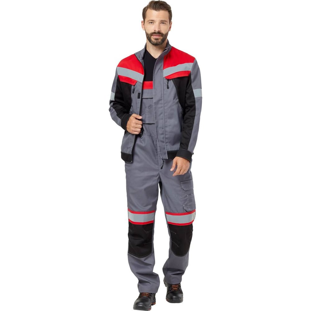 Изображение товара Костюм специальной одежды Памир 2 мужской серый черный красный 60-62