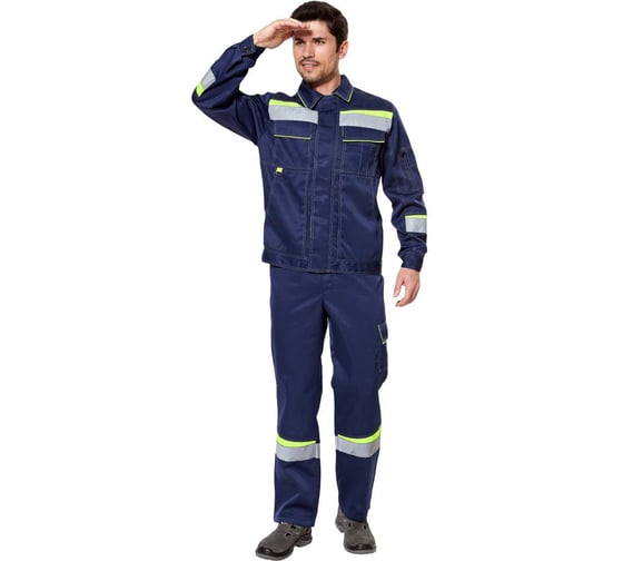 Изображение товара Костюм Эксперт Спецодежда Комфорт 2 т.синий/неоновый р. 44-46, рост 158-164 6446000140256