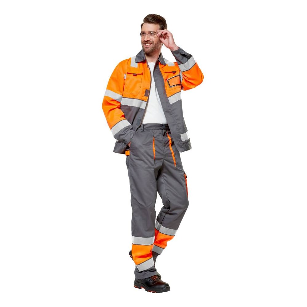 Изображение товара Сигнальный костюм Эксперт Спецодежда Илион т.серый р. 52-54