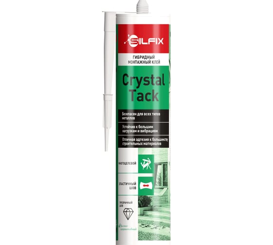 Изображение товара Монтажный клей Silfix Crystal Tack, прозрачный, 280 мл SCTT280