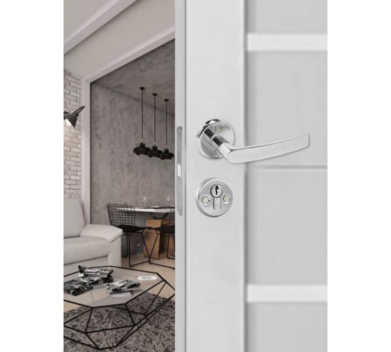 Изображение товара Ручка для финских дверей Trodos "16/001" круг, хром хедер 204154