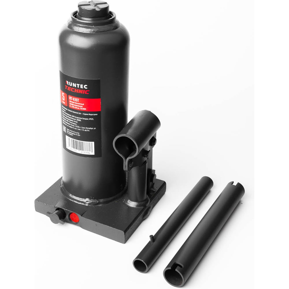 Изображение товара Домкрат бутылочный профессиональный RUNTEC 5 т, 220-420 мм TECHNIC RT-VJ5T