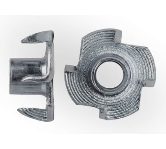 Изображение товара Мебельная забивная гайка ЖЕСТЬ DIN 1624, цинк, М8, 6 шт., европодвес УТ-00010898