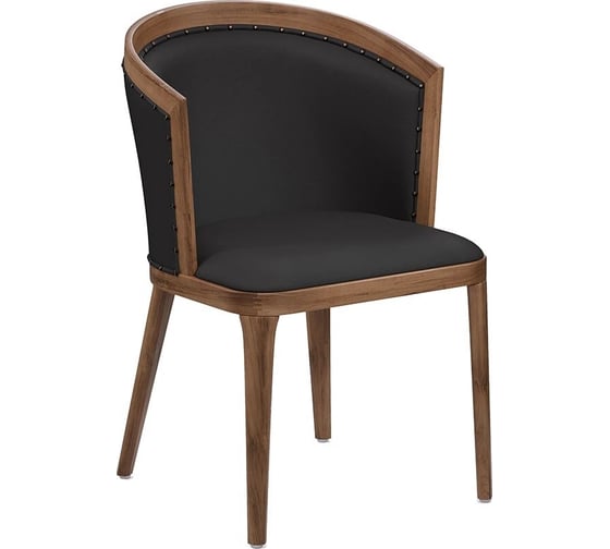 Изображение товара Стул ALSAV Bizotti 540х610х830, орех темный/экокожа black AL 503 21000829